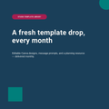 A fresh template drop, every month — Studio Template Library cover graphic