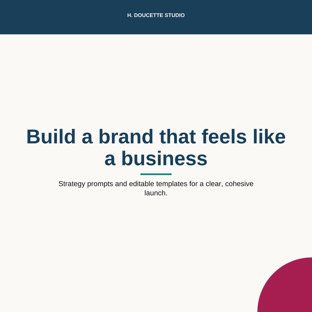 Build a brand that feels like a business — Brand Launch Starter Kit cover