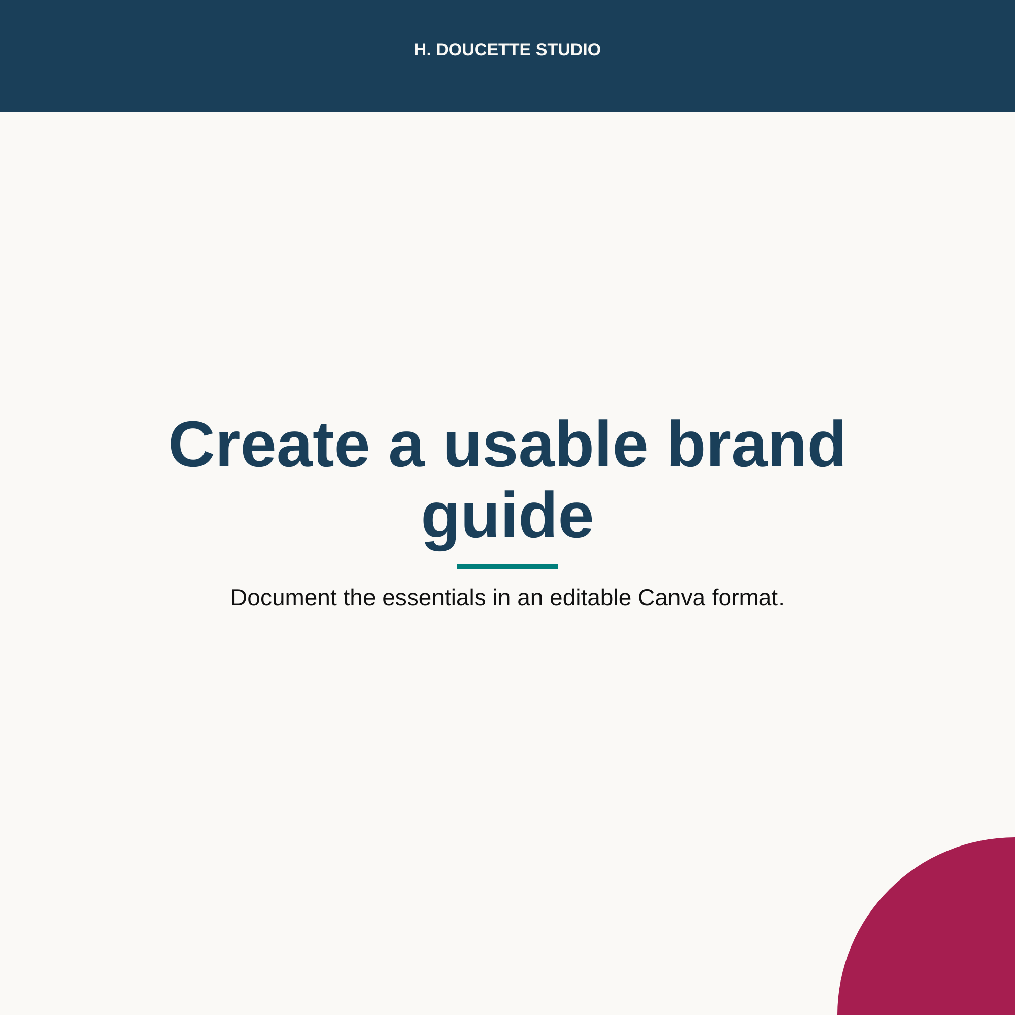 Create a usable brand guide — editable Canva format