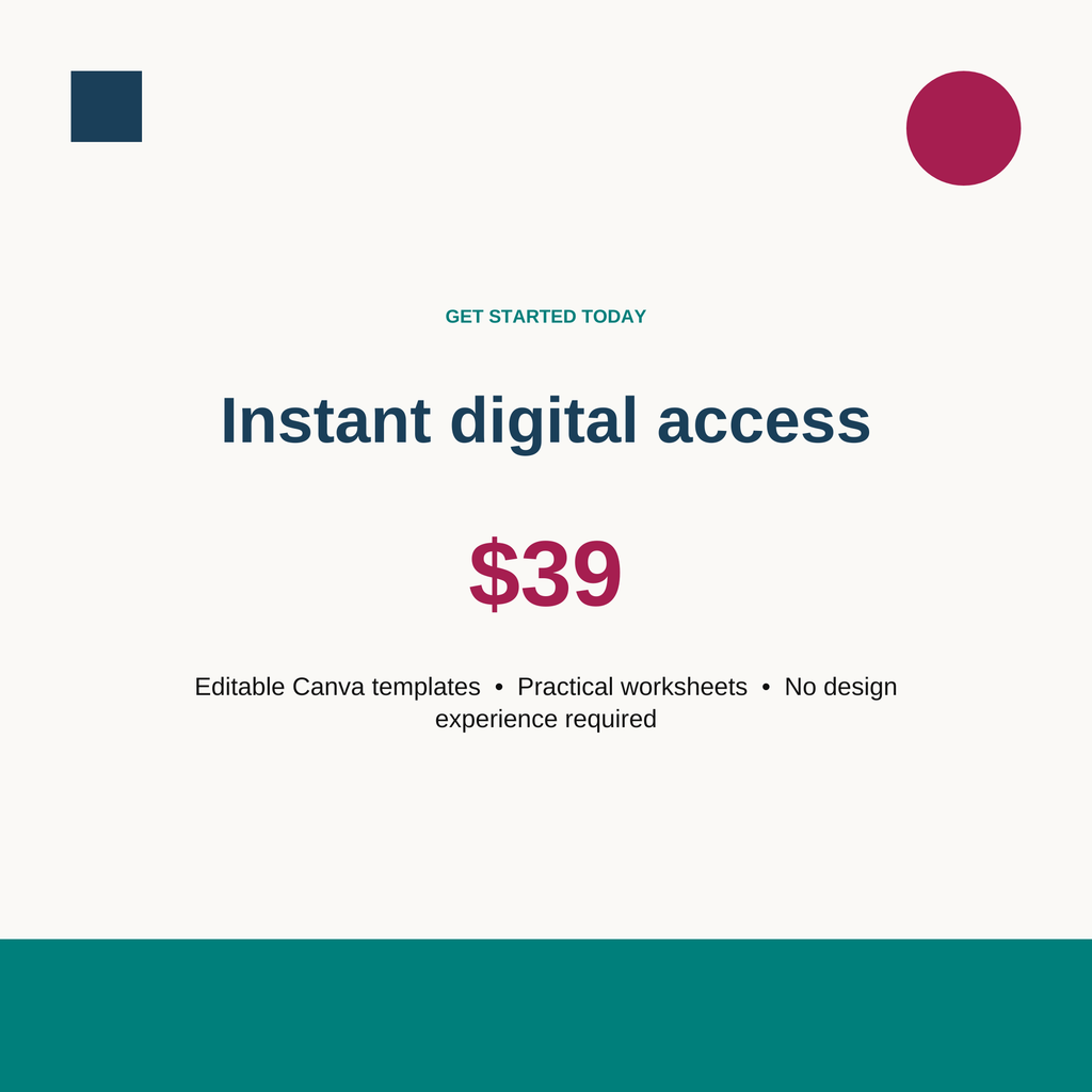 Website Clarity Toolkit pricing graphic showing instant digital access at $39