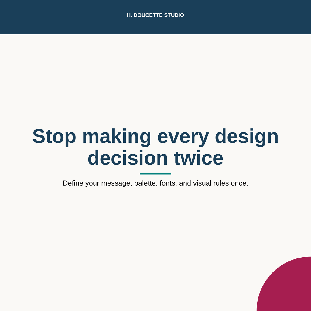 Stop making every design decision twice — brand consistency benefit
