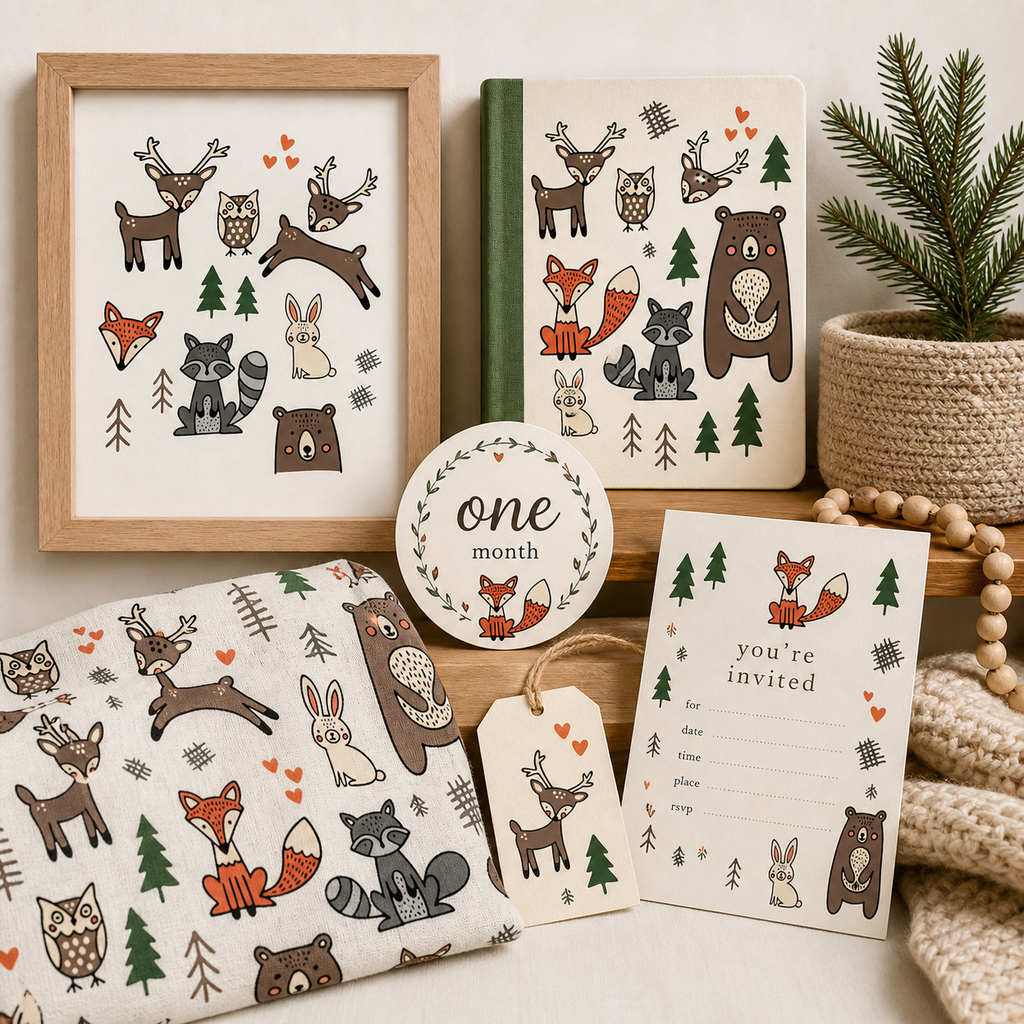 Woodland Animals Clip Art Collection