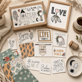 Modern Bohemian Maker Graphics Bundle | Digital Kit for Makers