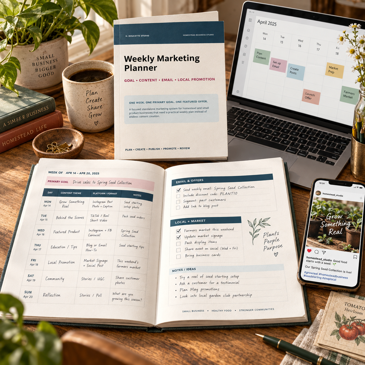 Homestead Weekly Marketing Planner