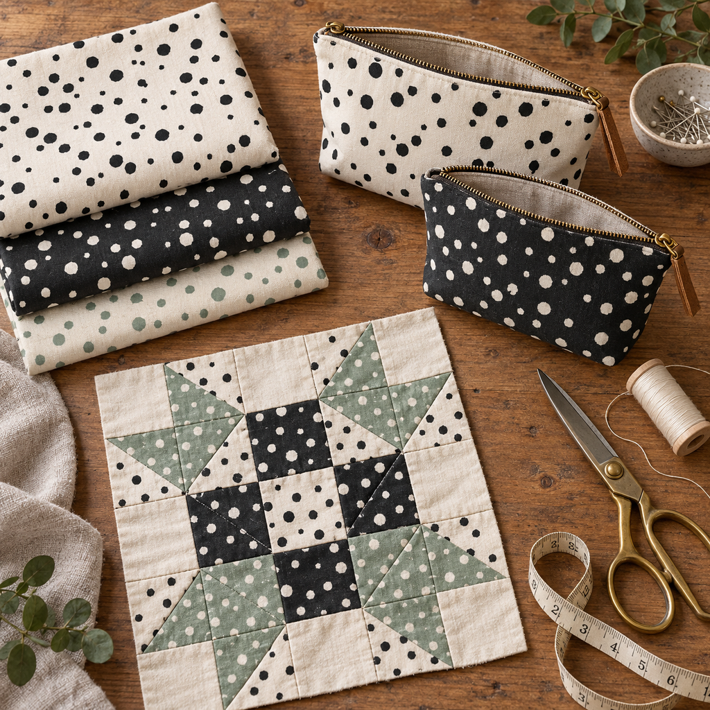 Modern Hand-Drawn Polka-Dot Seamless Pattern Collection: 12 Colorways