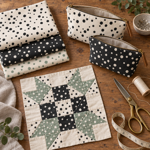 Modern Hand-Drawn Polka-Dot Seamless Pattern Collection: 12 Colorways