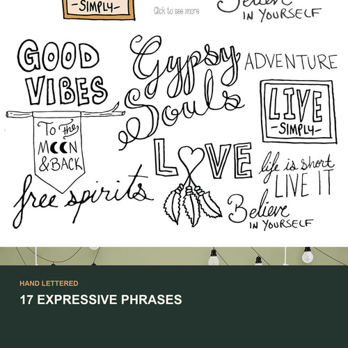 Boho Lettering & Printable Wall Art | Digital Download for Makers