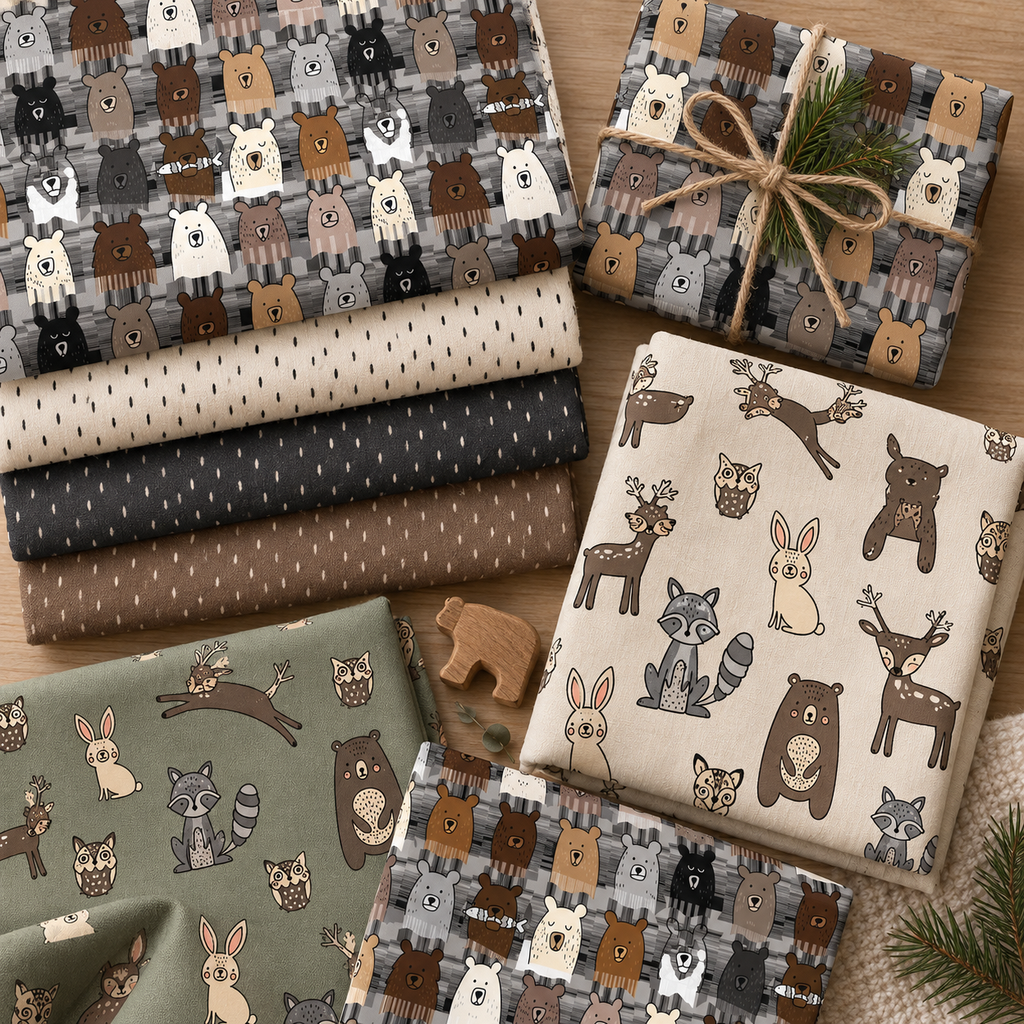 Woodland Patterns & Bear Faces