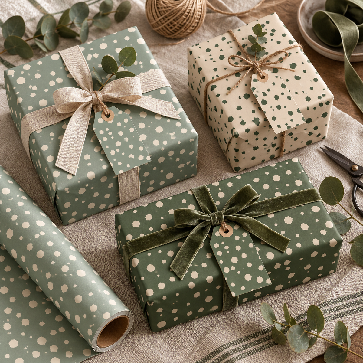 Modern Hand-Drawn Polka-Dot Seamless Pattern Collection: 12 Colorways
