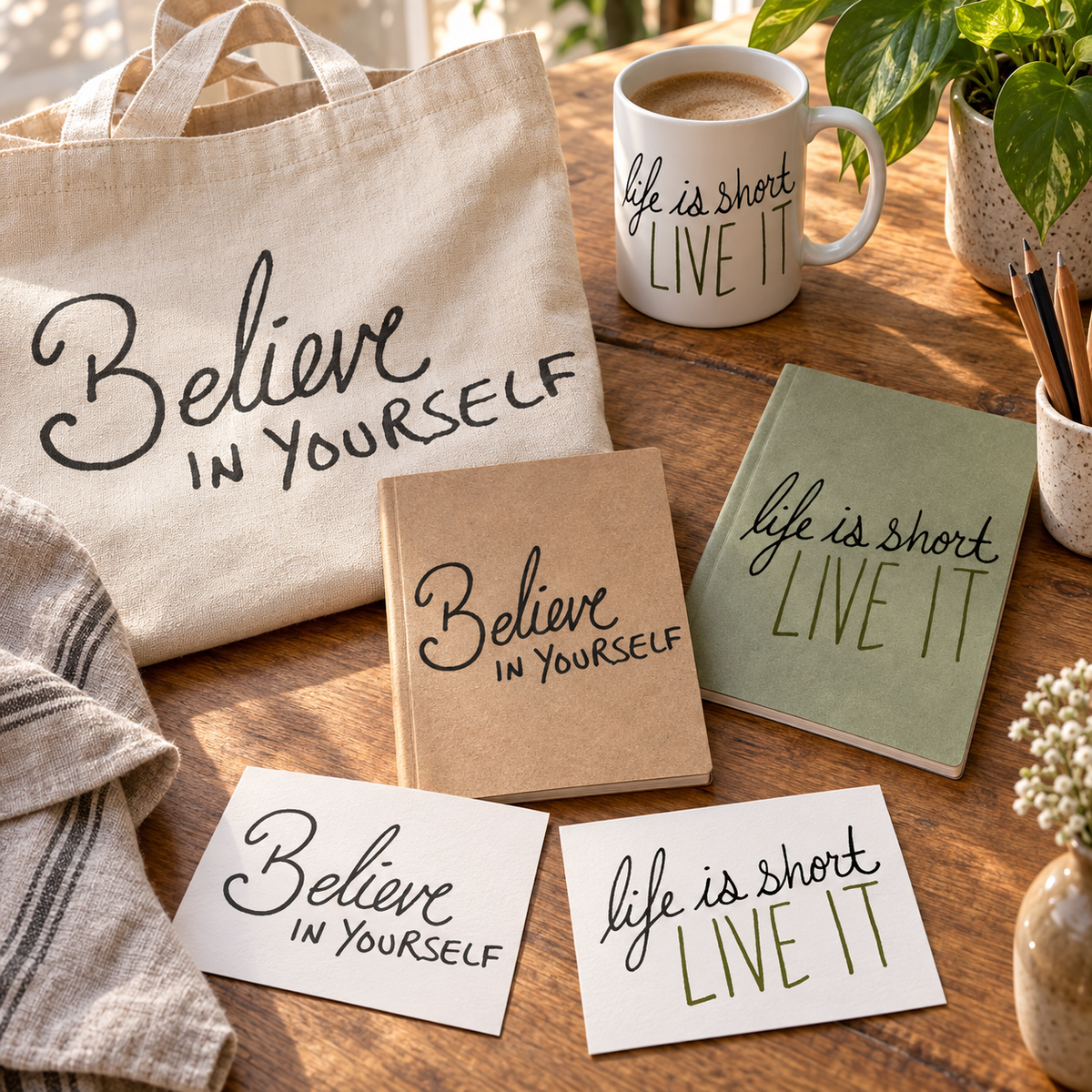 Boho Lettering & Printable Wall Art: Digital Download for Makers