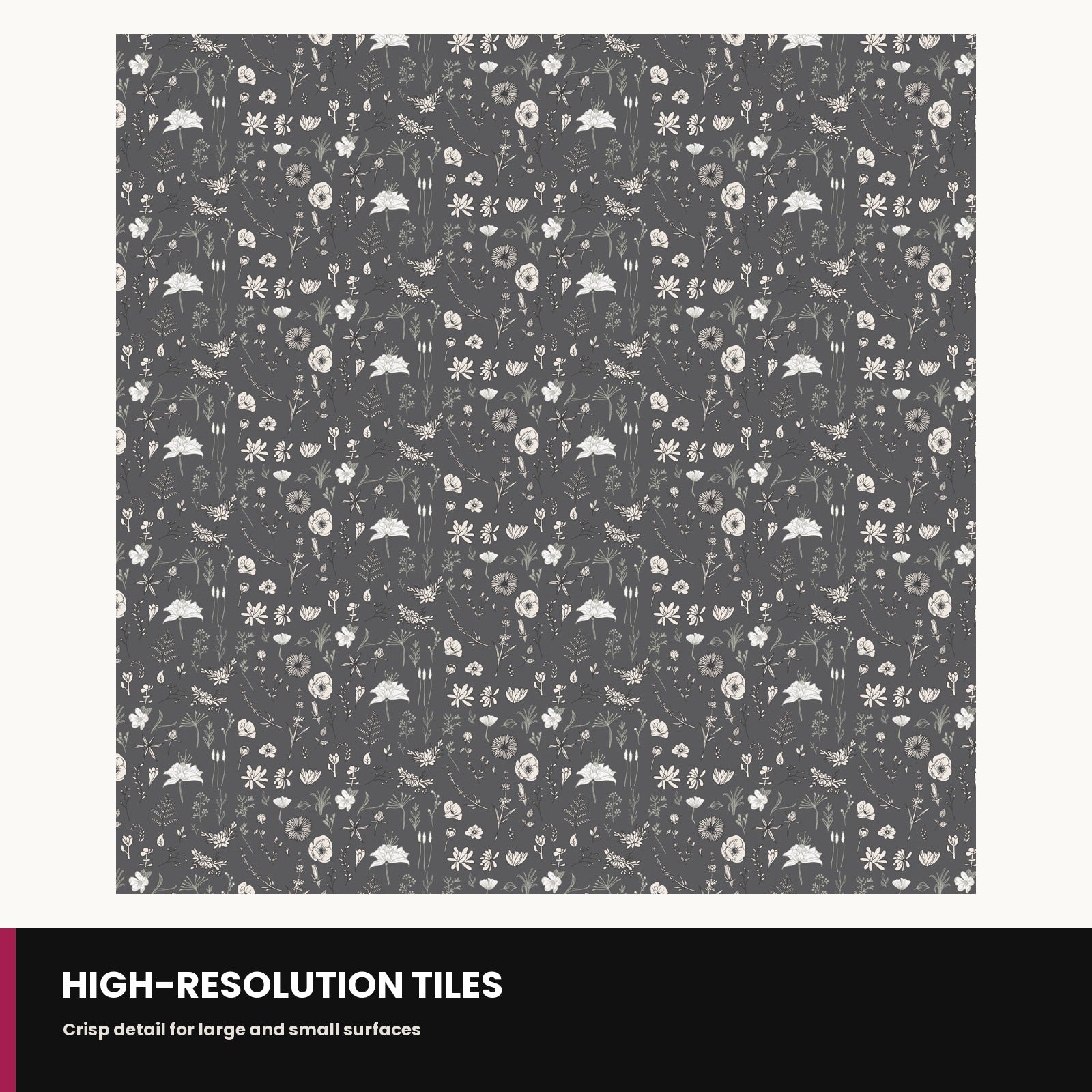 Dark wildflower seamless pattern from the Botanical Pattern Collection