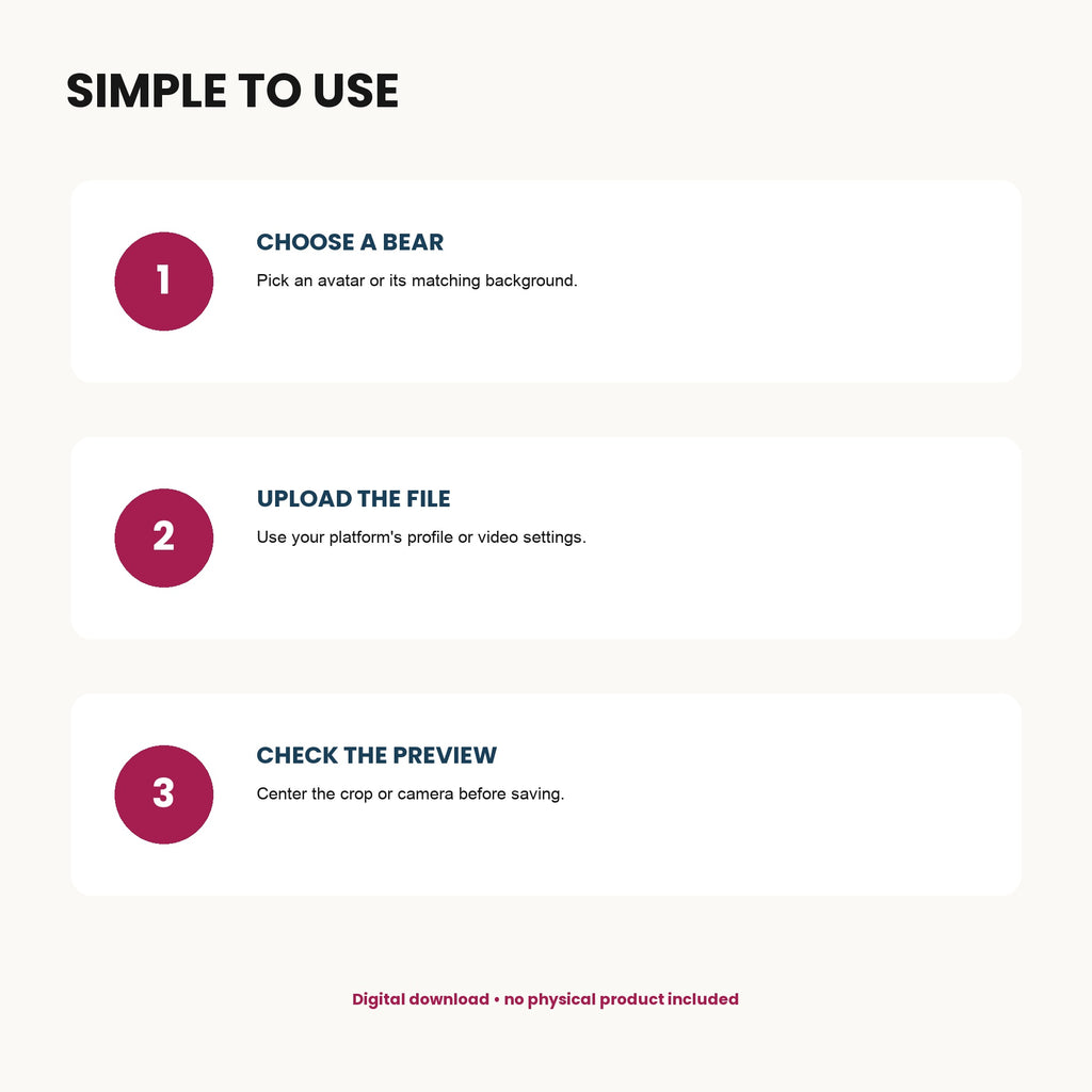 Three-step overview for choosing, uploading, and previewing the files.