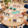 Students playing the Gentle Bears printable memory matching game