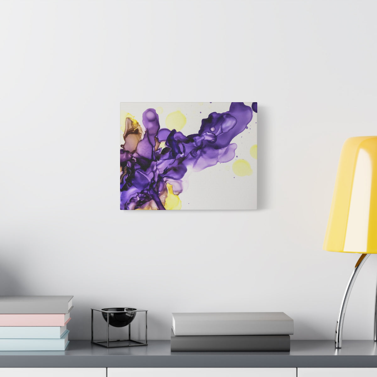 Purple Abstract Alcohol Ink Canvas Print — Matte Stretched Wall Art