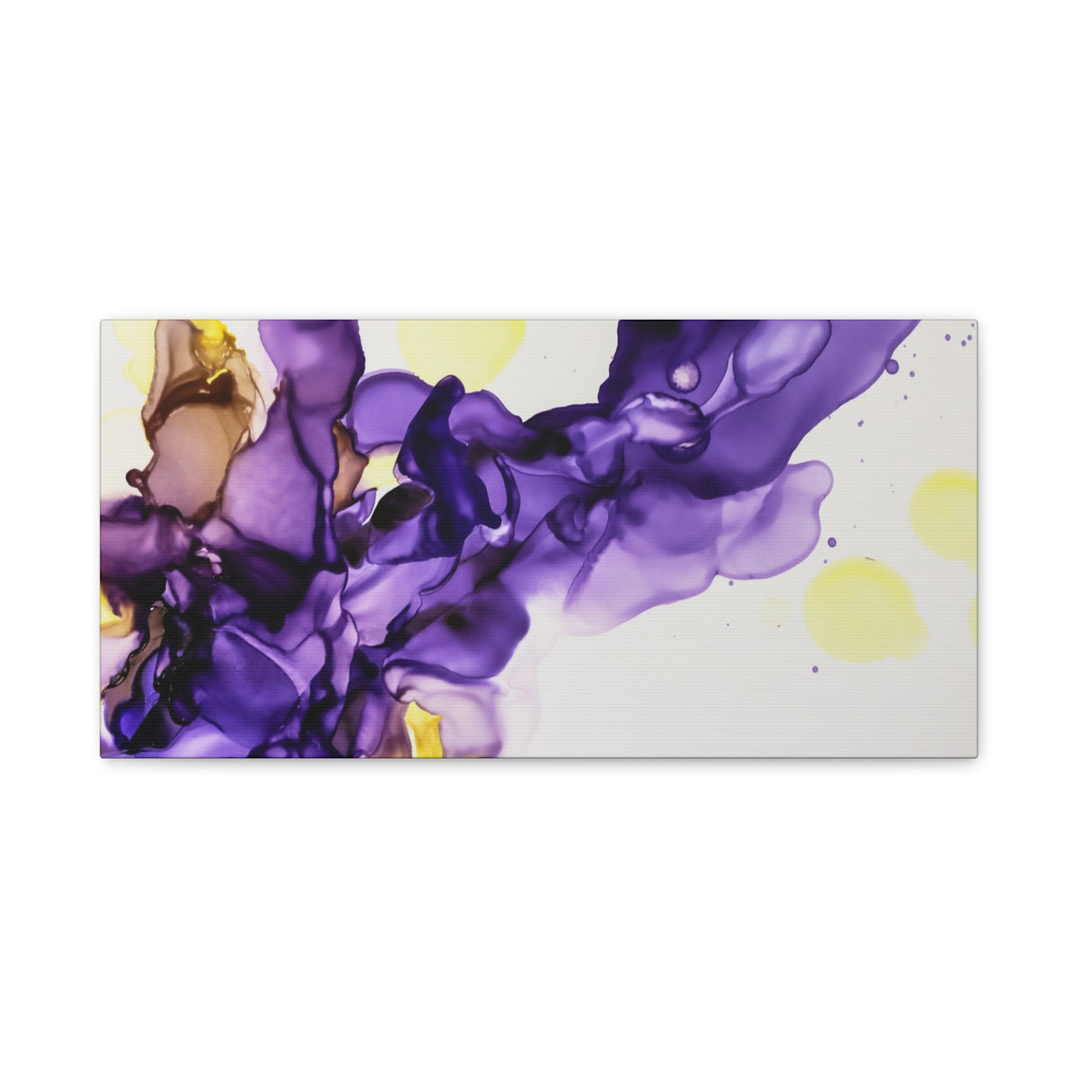 Purple Abstract Alcohol Ink Canvas Print — Matte Stretched Wall Art