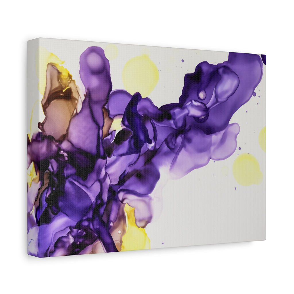 Purple Abstract Alcohol Ink Canvas Print — Matte Stretched Wall Art