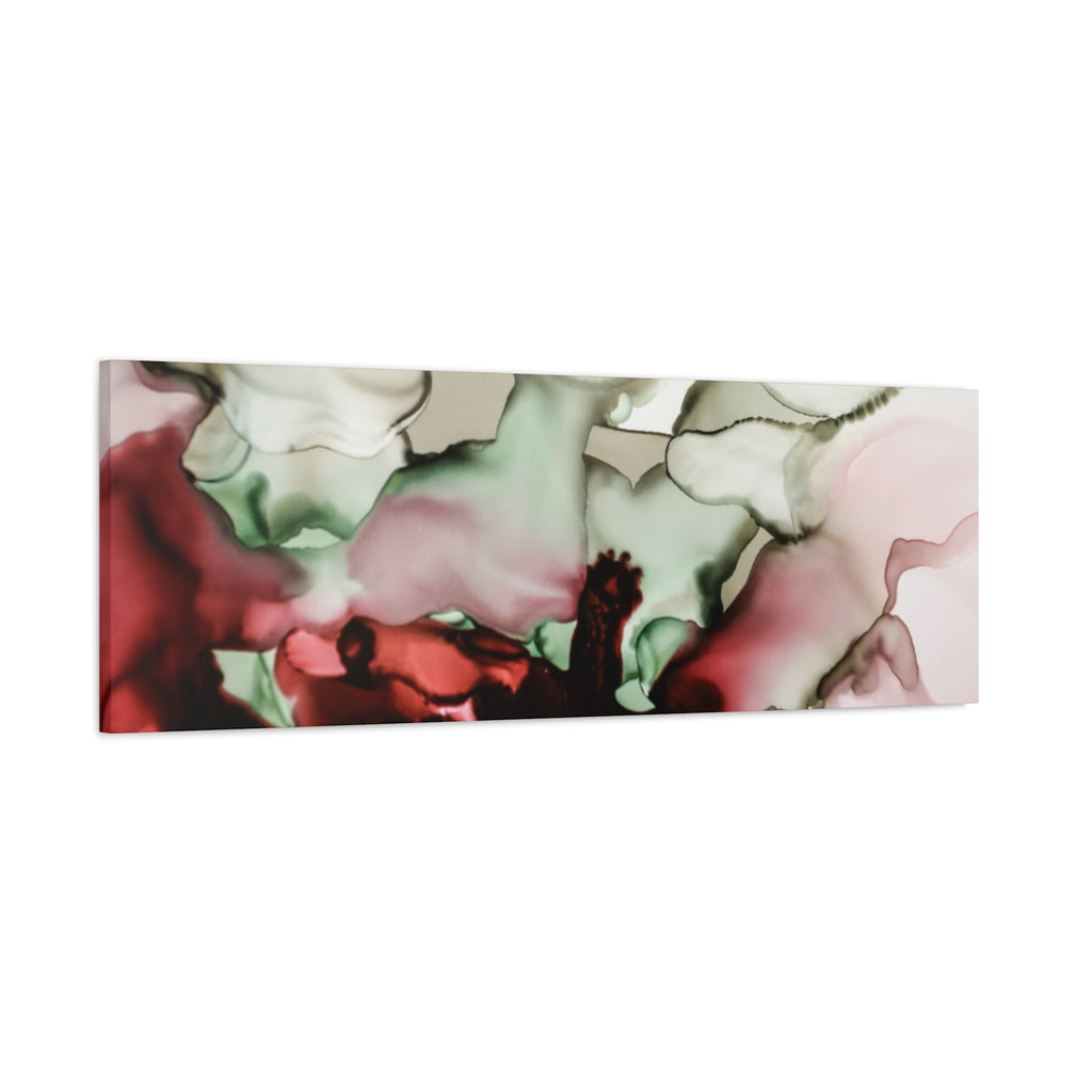Abstract Floral Alcohol Ink Matte Canvas Print — Stretched Wall Art