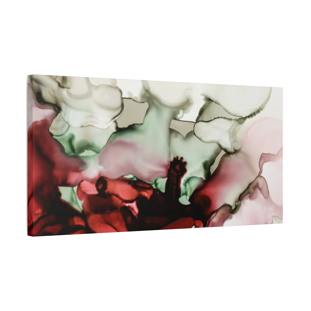 Abstract Floral Alcohol Ink Matte Canvas Print — Stretched Wall Art