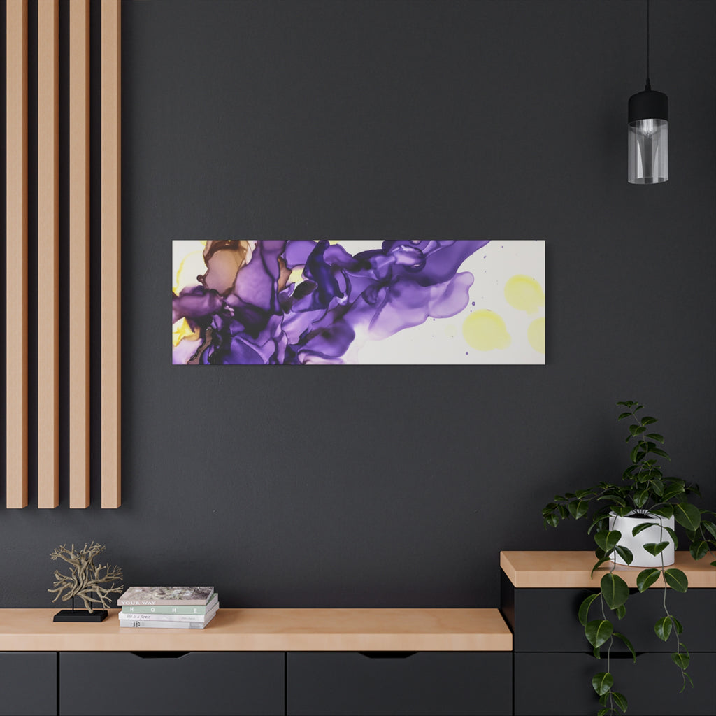 Purple Abstract Alcohol Ink Canvas Print — Matte Stretched Wall Art