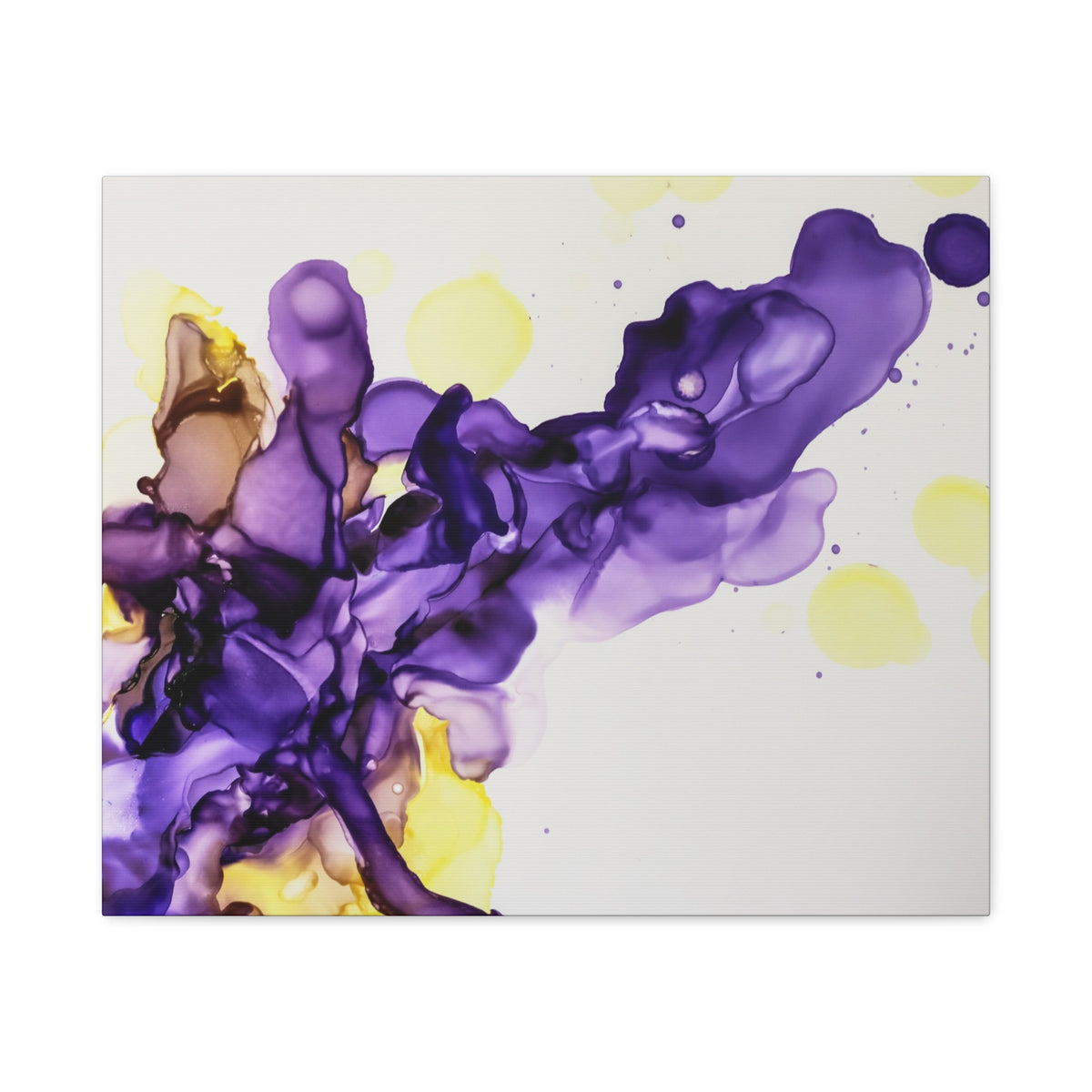 Purple Abstract Alcohol Ink Canvas Print — Matte Stretched Wall Art