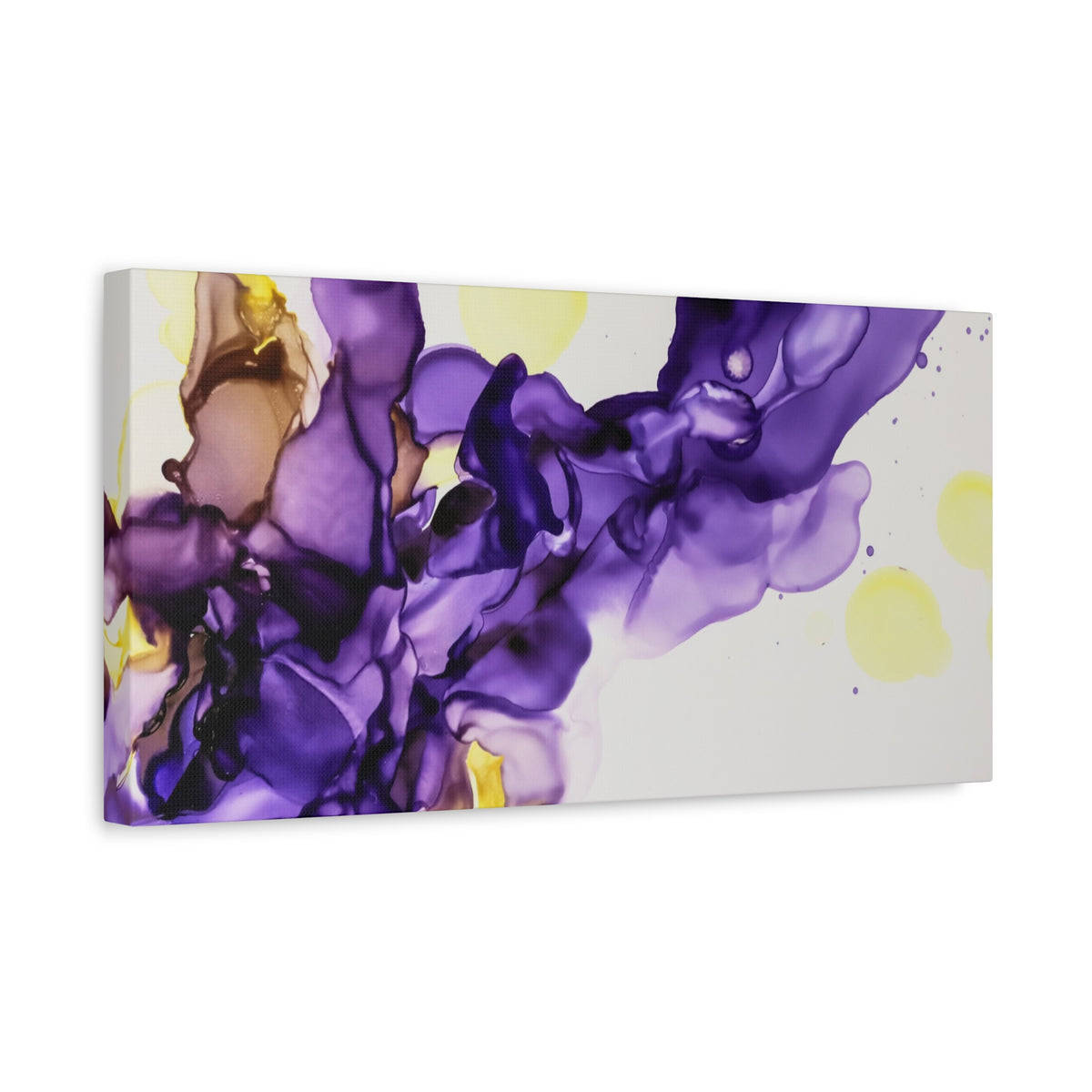 Purple Abstract Alcohol Ink Canvas Print — Matte Stretched Wall Art