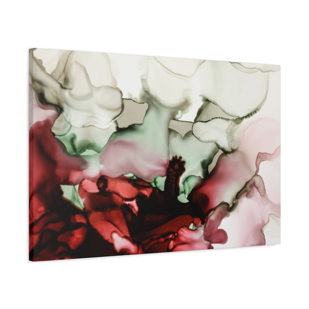 Abstract Floral Alcohol Ink Matte Canvas Print — Stretched Wall Art