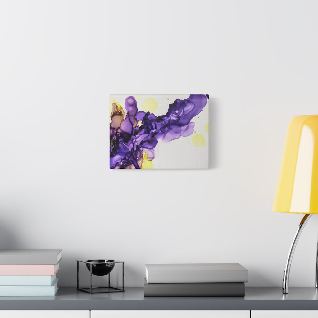 Purple Abstract Alcohol Ink Canvas Print — Matte Stretched Wall Art