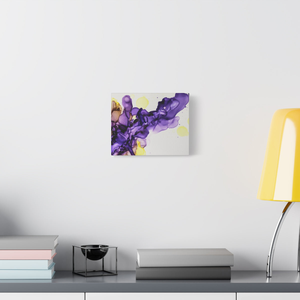 Purple Abstract Alcohol Ink Canvas Print — Matte Stretched Wall Art