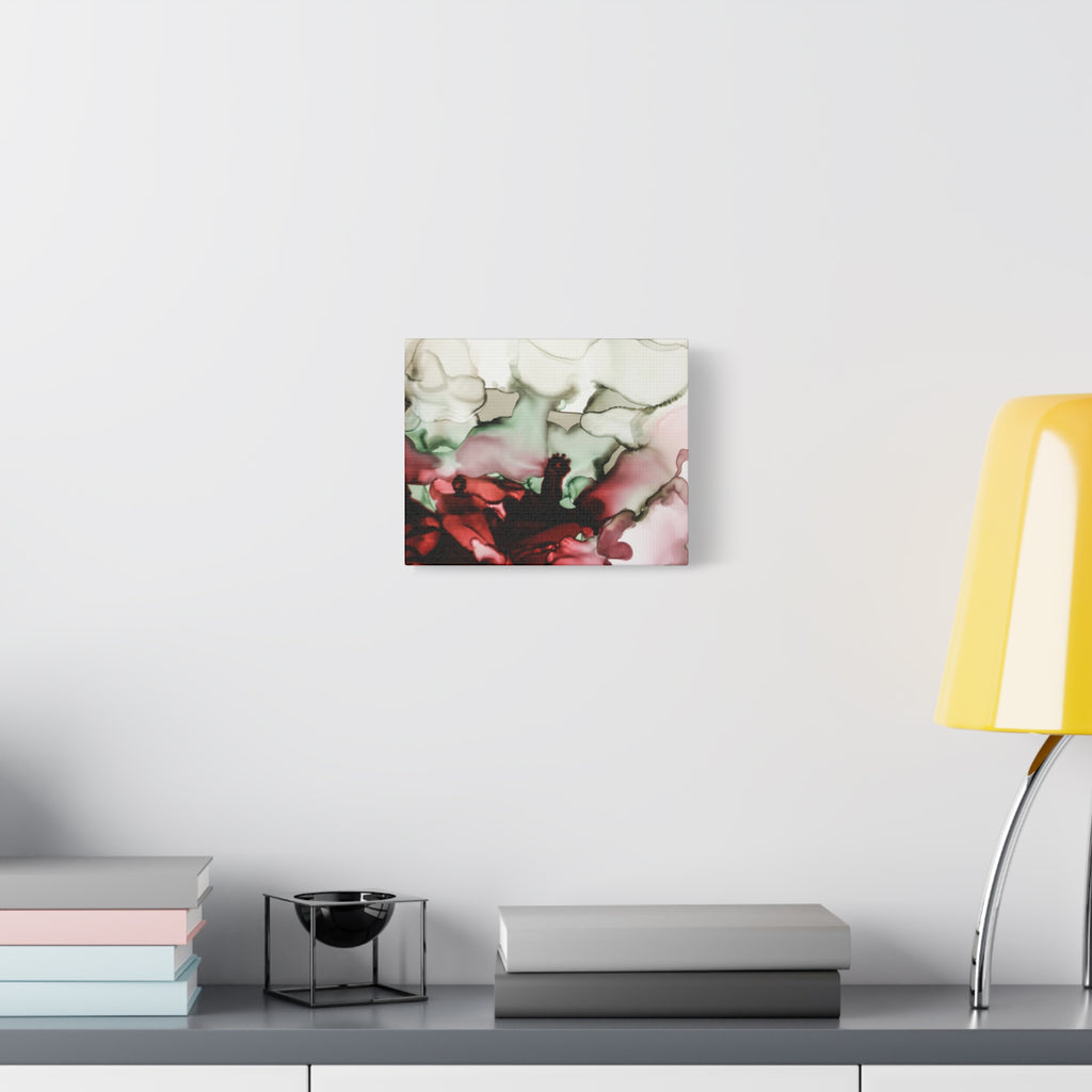 Abstract Floral Alcohol Ink Matte Canvas Print — Stretched Wall Art