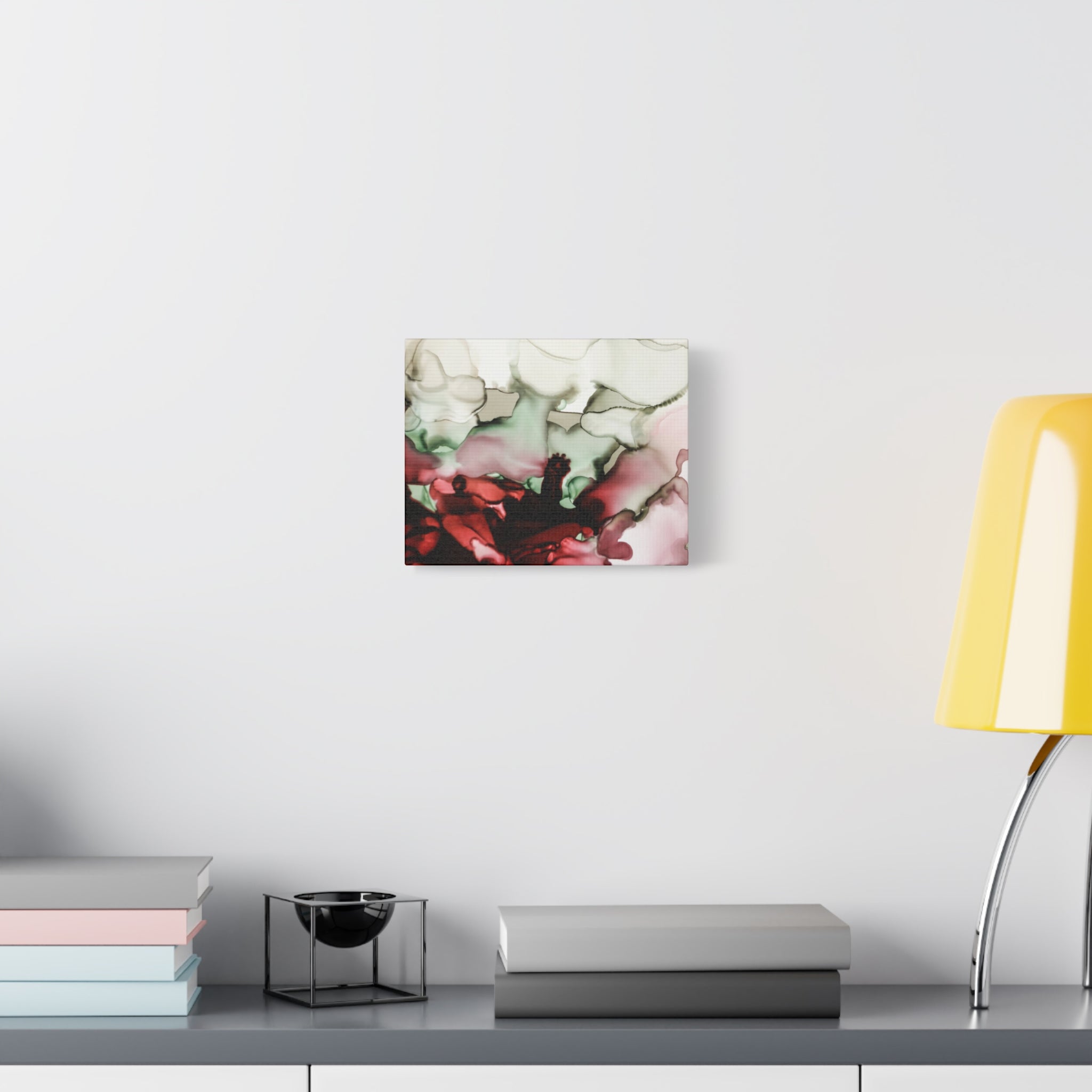 Abstract Floral Alcohol Ink Matte Canvas Print — Stretched Wall Art