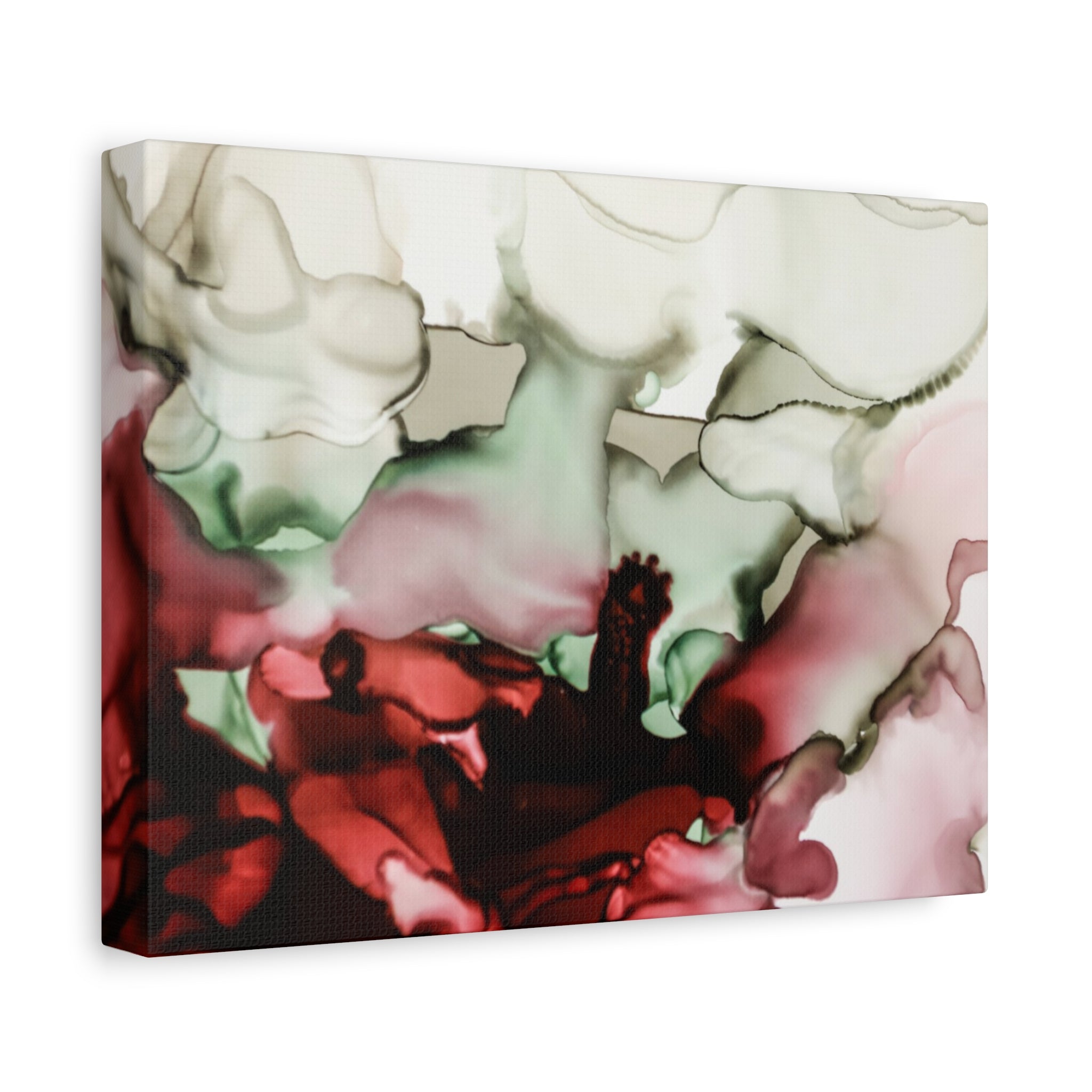 Abstract Floral Alcohol Ink Matte Canvas Print — Stretched Wall Art