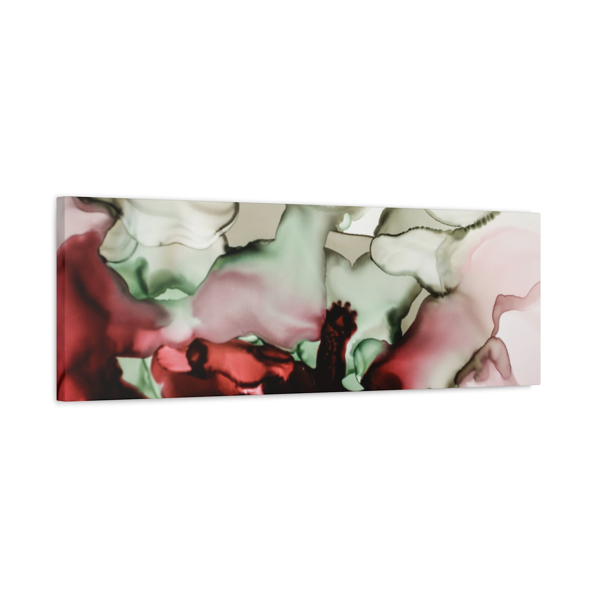 Abstract Floral Alcohol Ink Matte Canvas Print — Stretched Wall Art