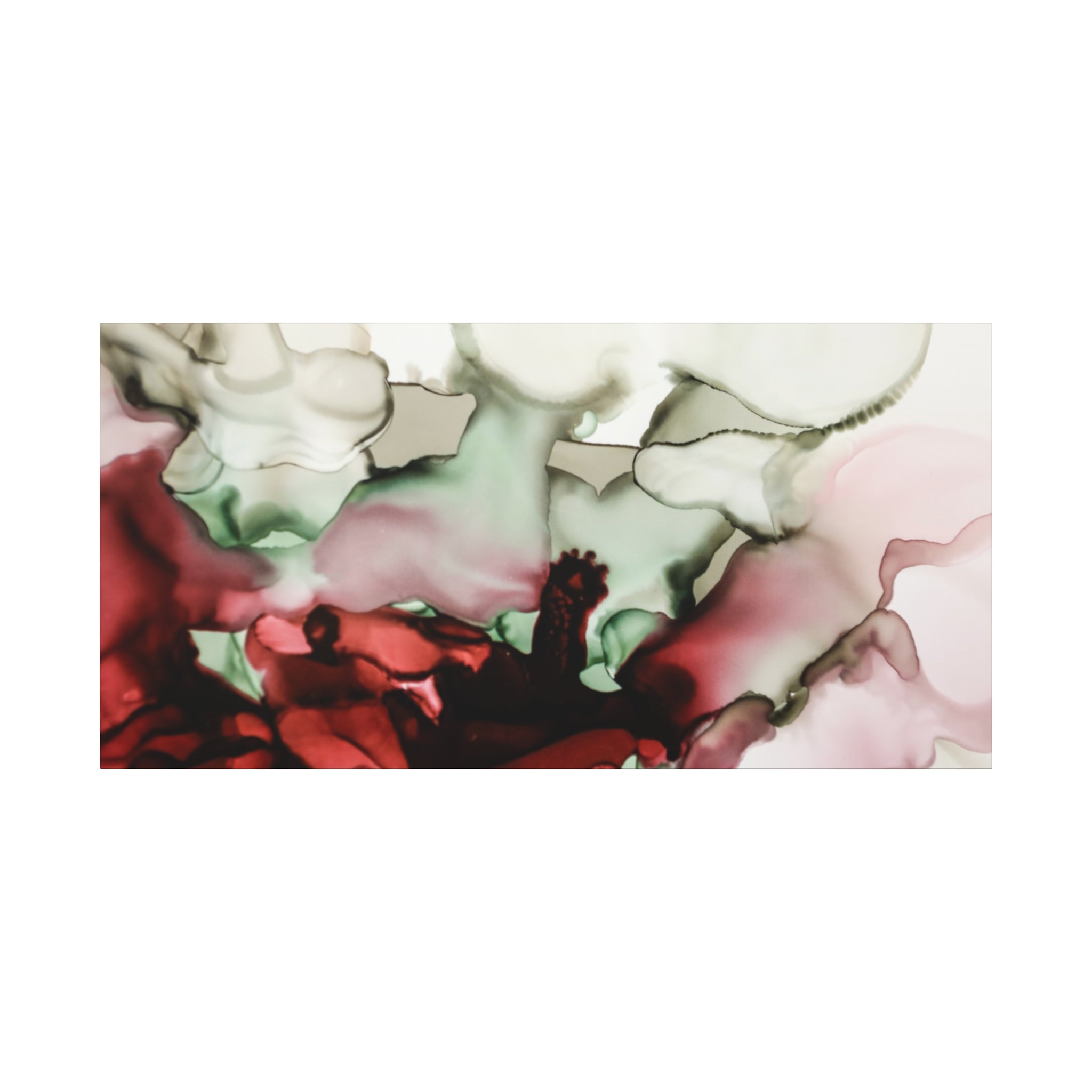 Abstract Floral Alcohol Ink Matte Canvas Print — Stretched Wall Art