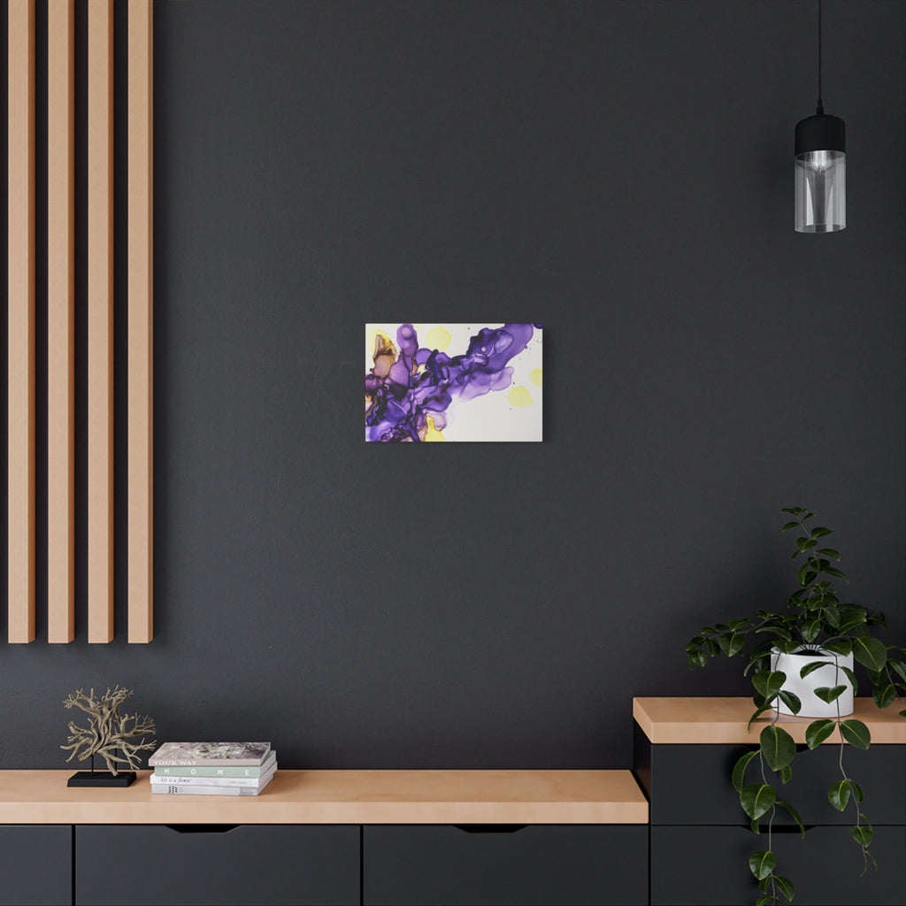 Purple Abstract Alcohol Ink Canvas Print — Matte Stretched Wall Art