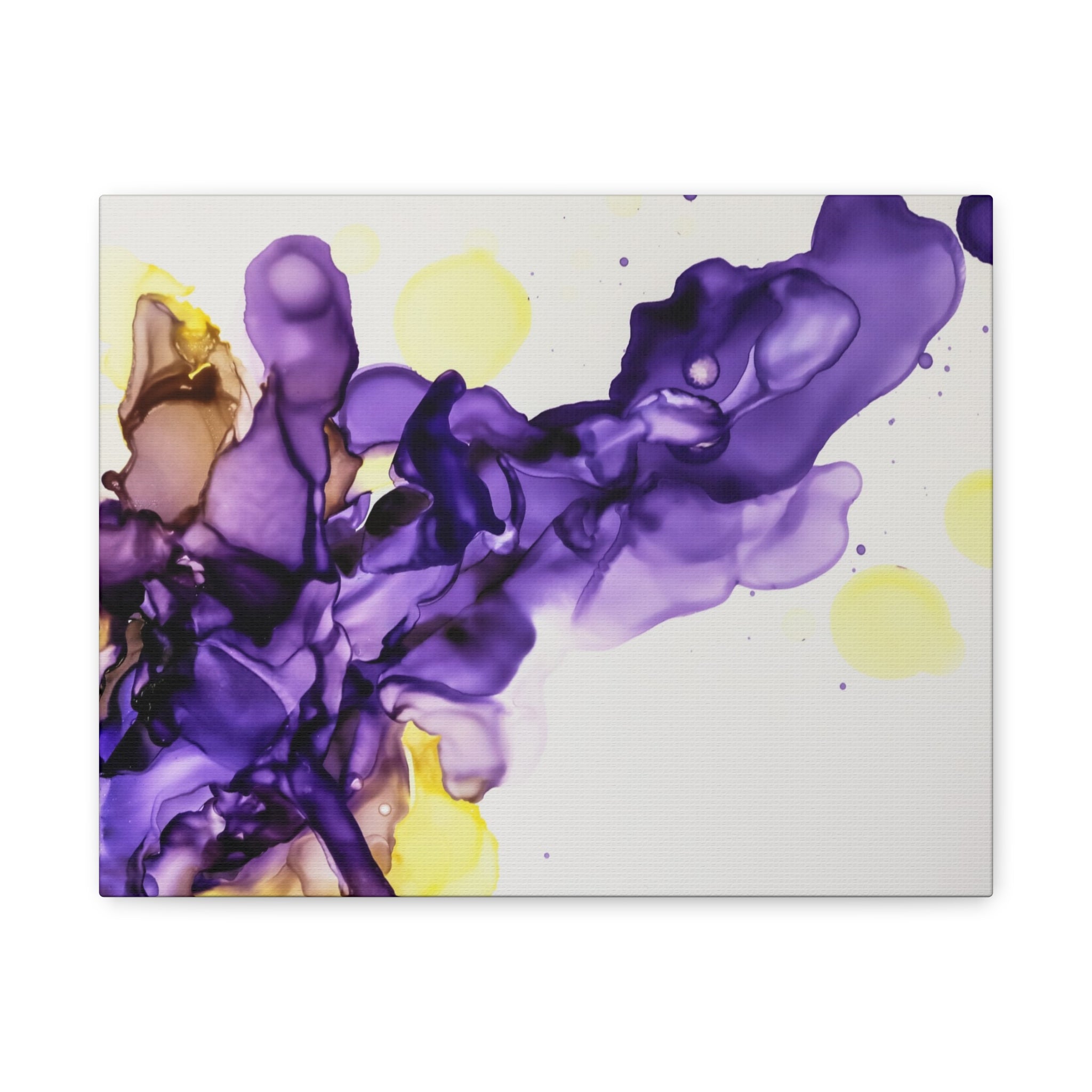Purple Abstract Alcohol Ink Canvas Print — Matte Stretched Wall Art