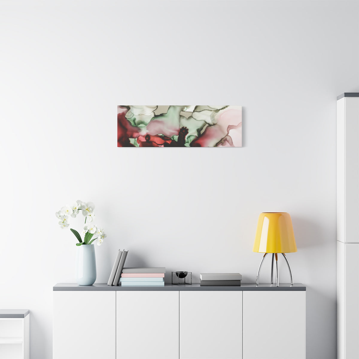 Abstract Floral Alcohol Ink Matte Canvas Print — Stretched Wall Art