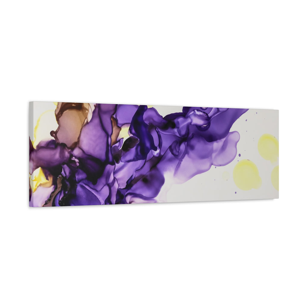 Purple Abstract Alcohol Ink Canvas Print — Matte Stretched Wall Art