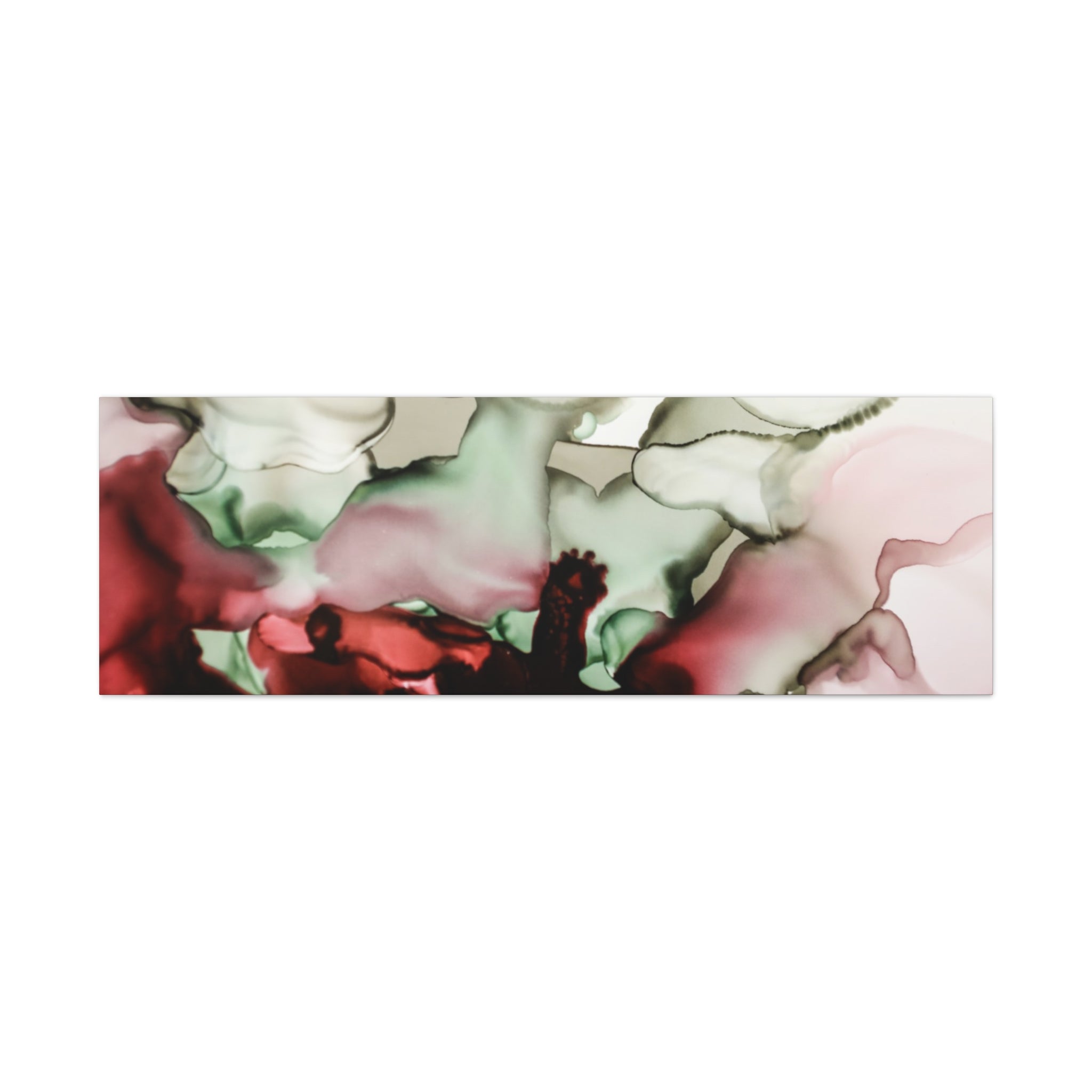 Abstract Floral Alcohol Ink Matte Canvas Print — Stretched Wall Art