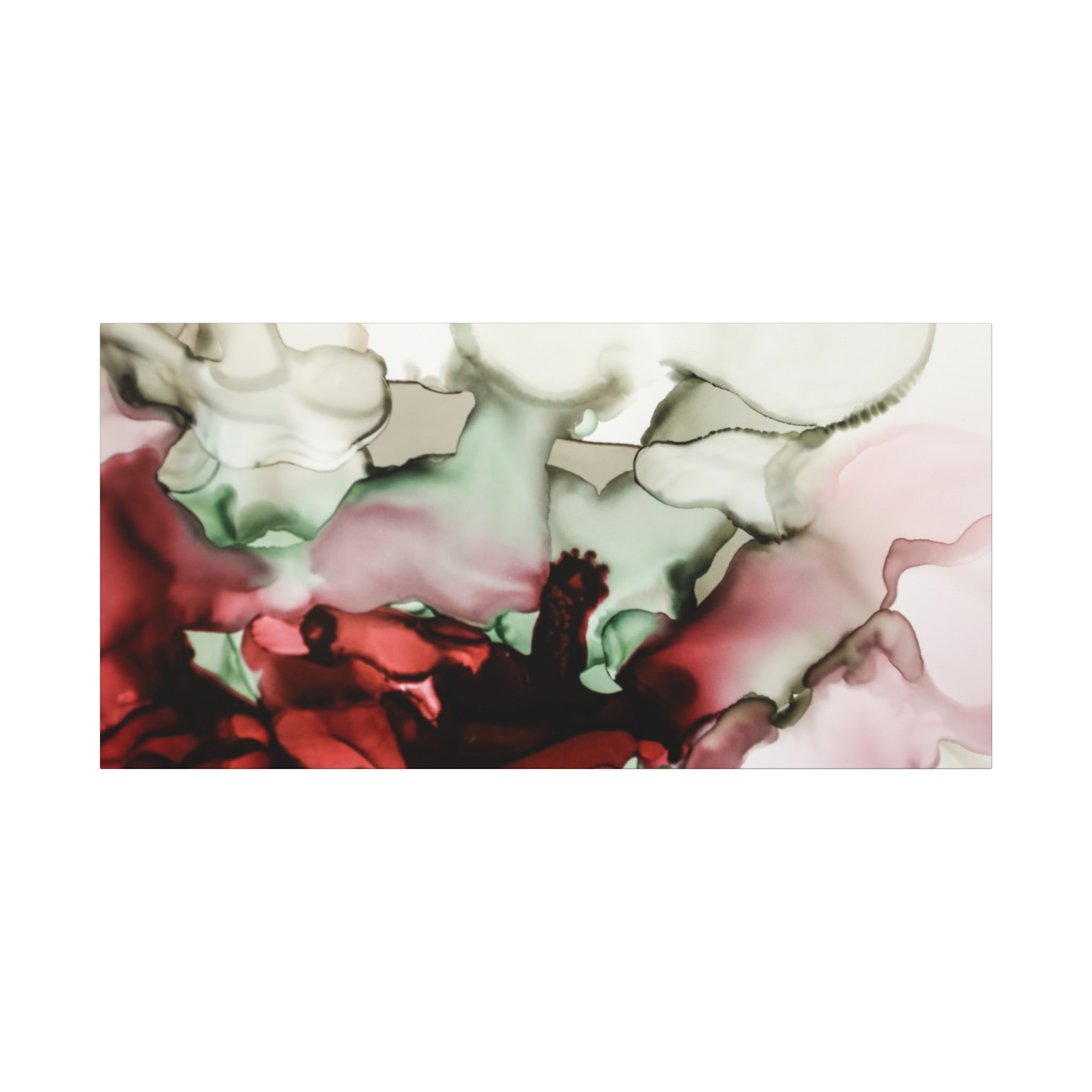 Abstract Floral Alcohol Ink Matte Canvas Print — Stretched Wall Art