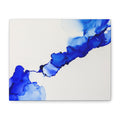 Blue Ink Abstract Matte Canvas Print — Stretched 1.25\"