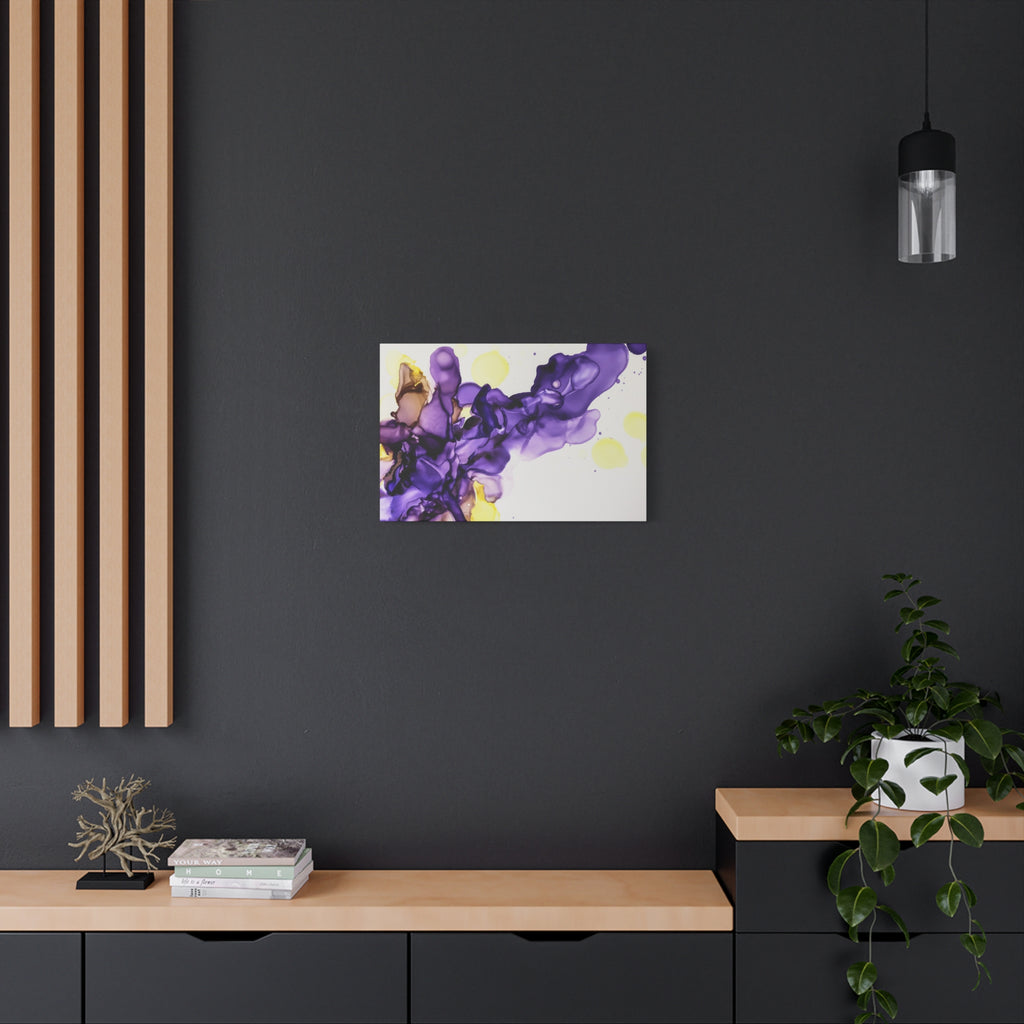 Purple Abstract Alcohol Ink Canvas Print — Matte Stretched Wall Art