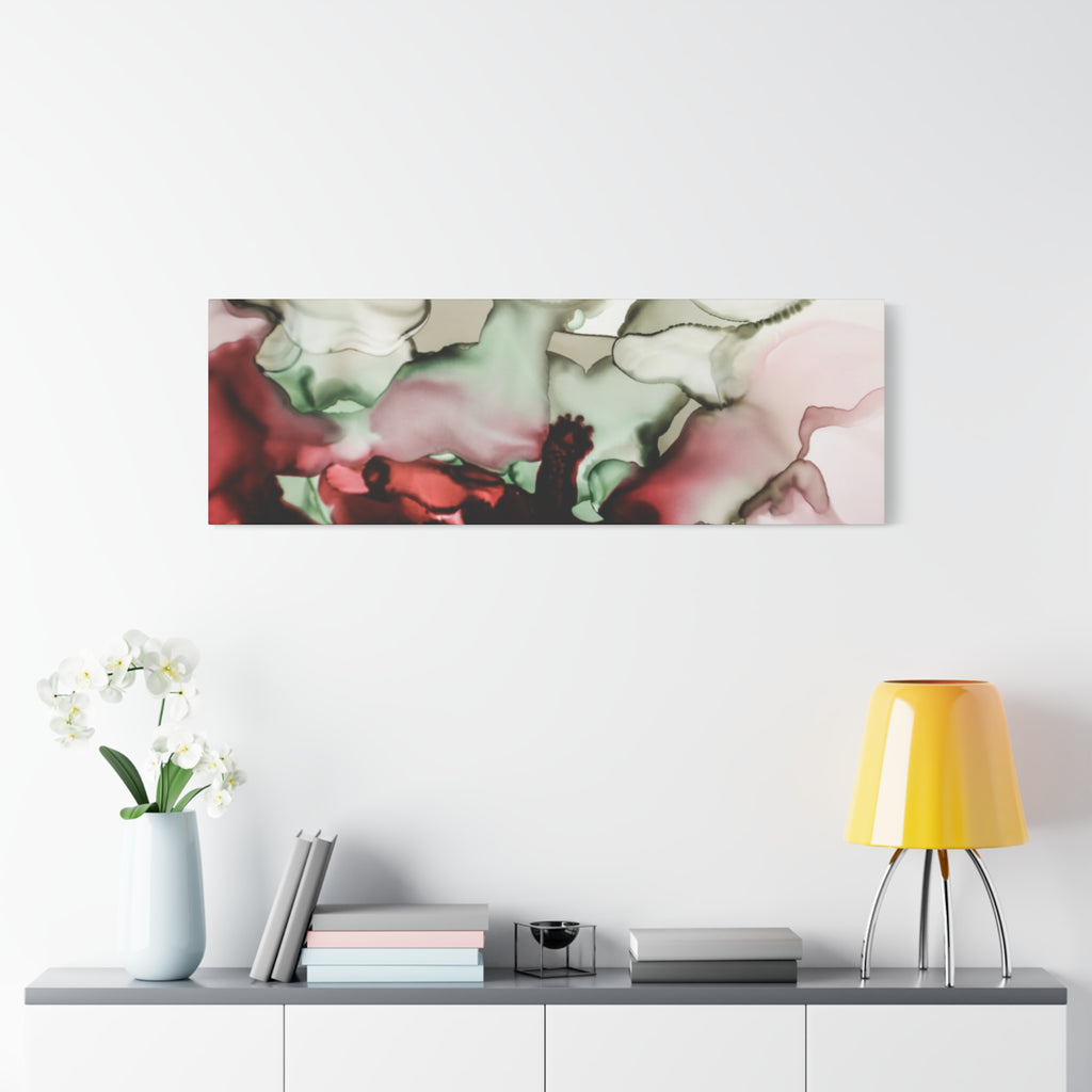 Abstract Floral Alcohol Ink Matte Canvas Print — Stretched Wall Art