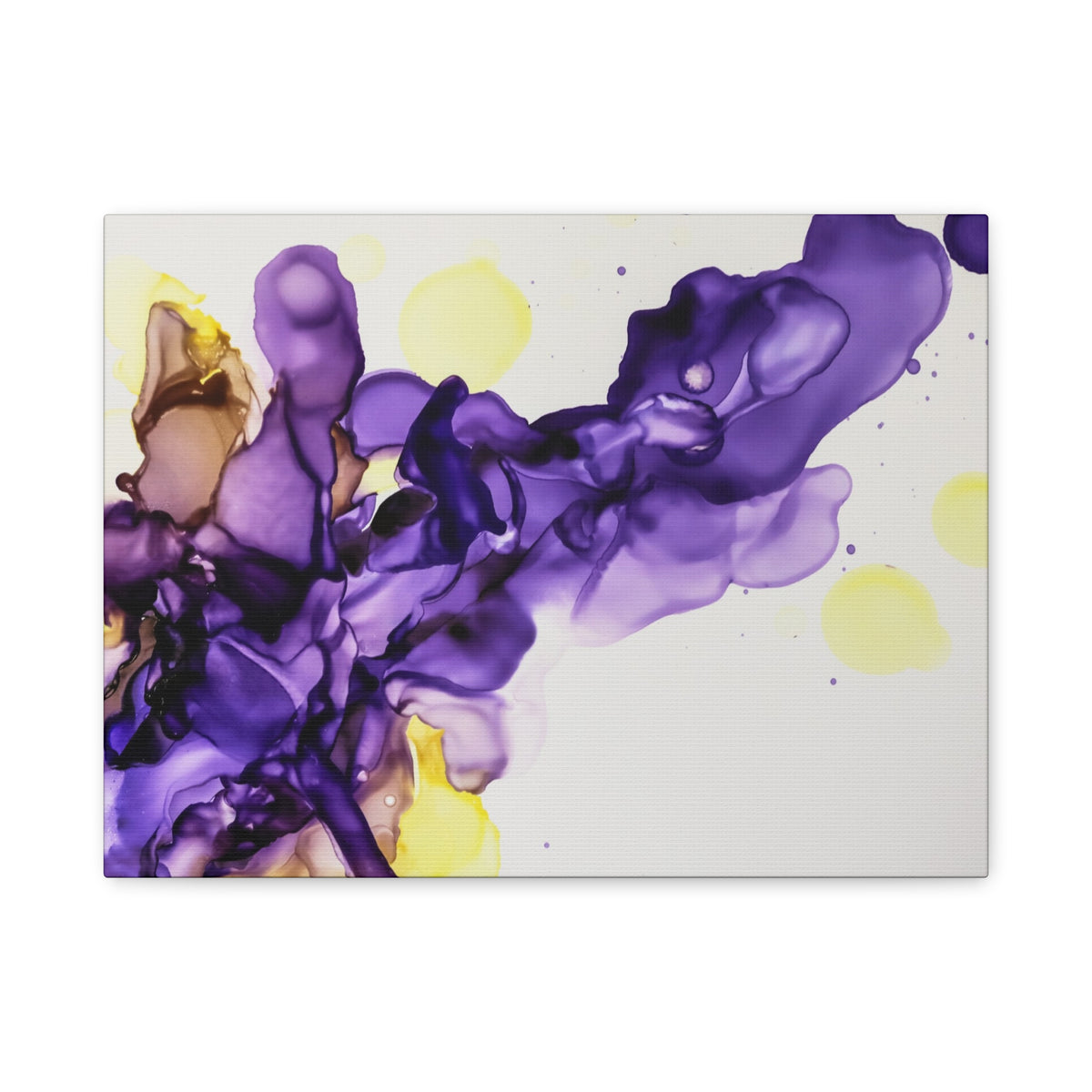 Purple Abstract Alcohol Ink Canvas Print — Matte Stretched Wall Art