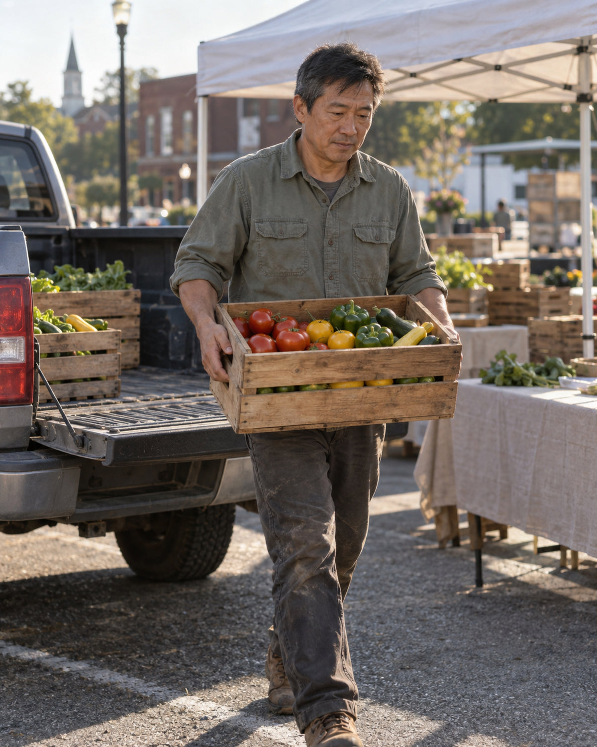 Farmers Market Setup Stock Photos, 10 Vendor Booth Images