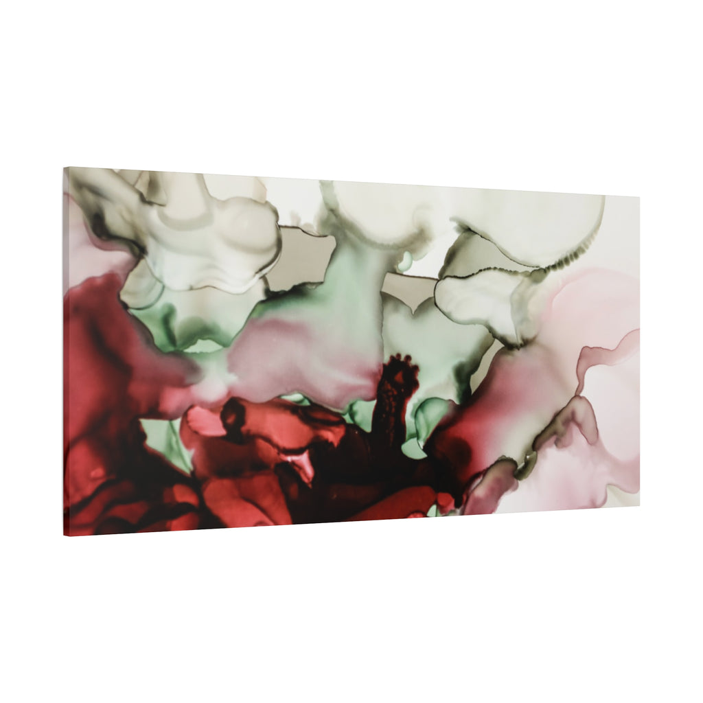 Abstract Floral Alcohol Ink Matte Canvas Print — Stretched Wall Art