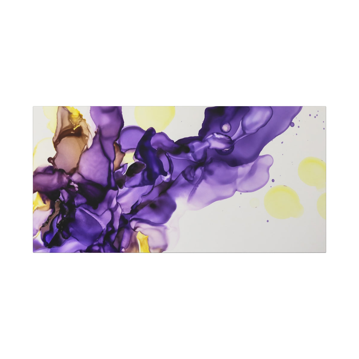 Purple Abstract Alcohol Ink Canvas Print — Matte Stretched Wall Art