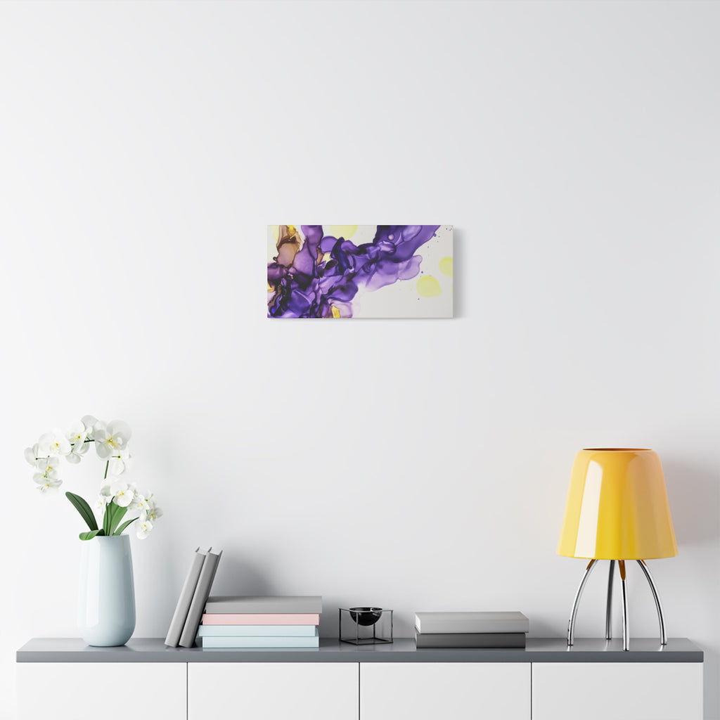 Purple Abstract Alcohol Ink Canvas Print — Matte Stretched Wall Art