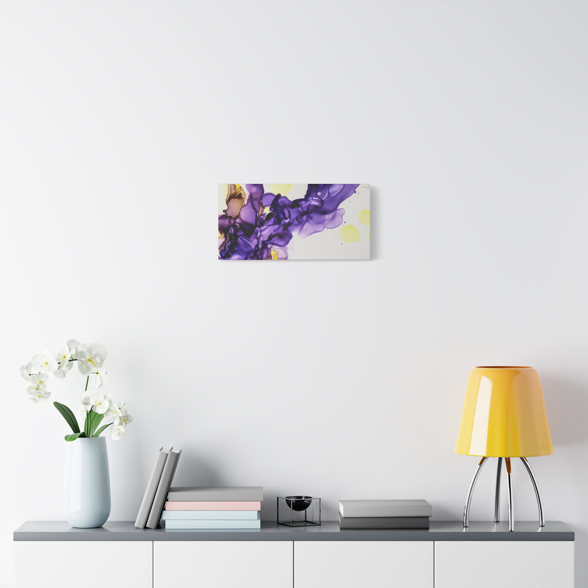 Purple Abstract Alcohol Ink Canvas Print — Matte Stretched Wall Art