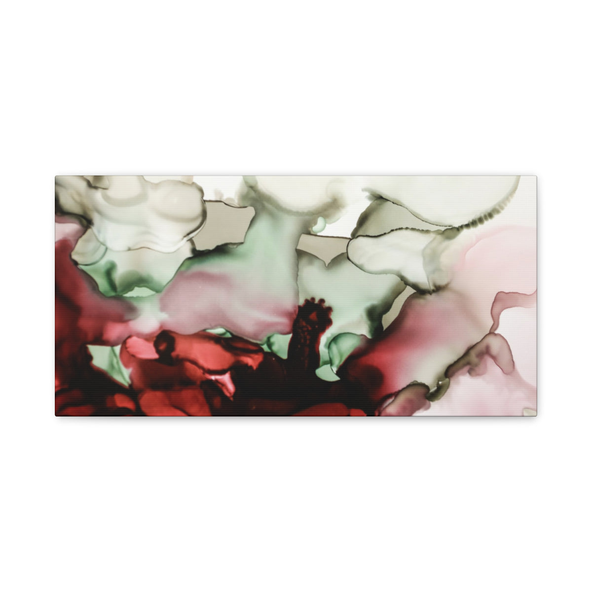 Abstract Floral Alcohol Ink Matte Canvas Print — Stretched Wall Art