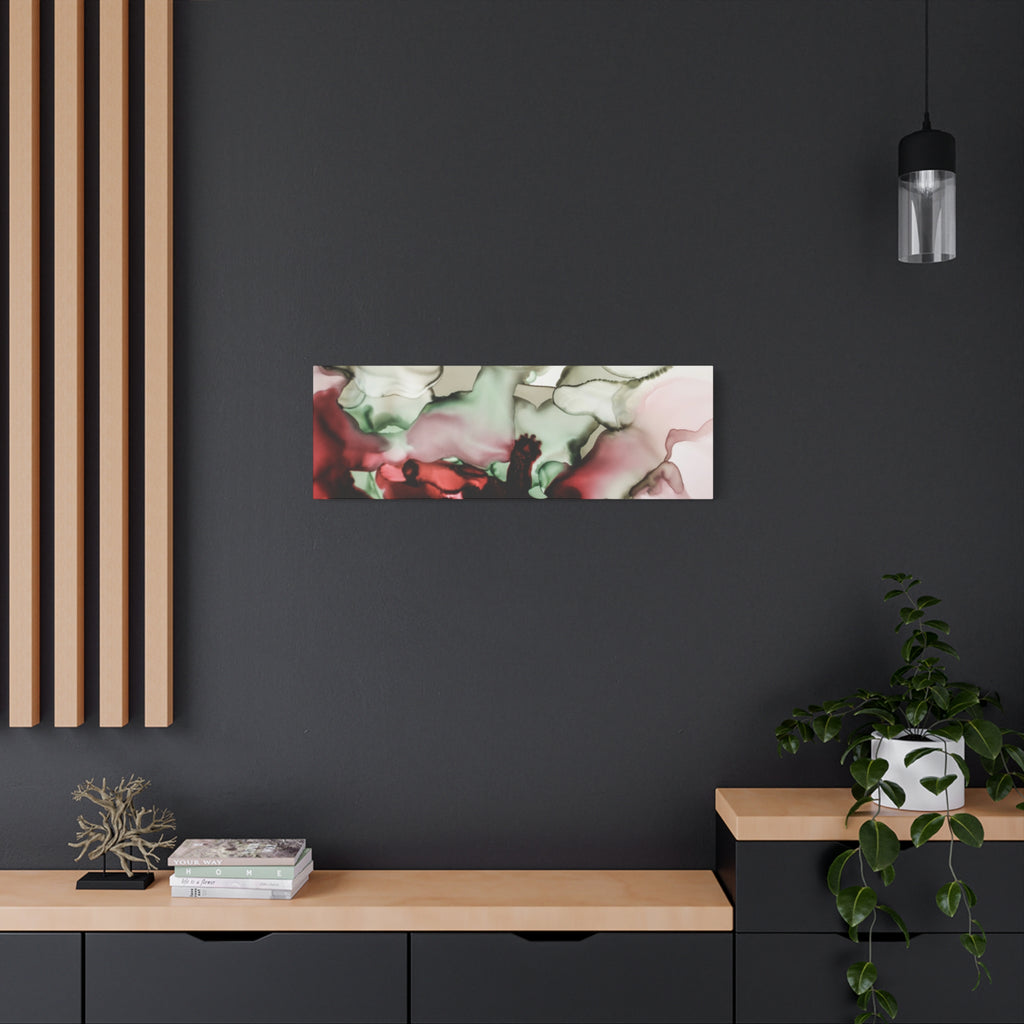 Abstract Floral Alcohol Ink Matte Canvas Print — Stretched Wall Art